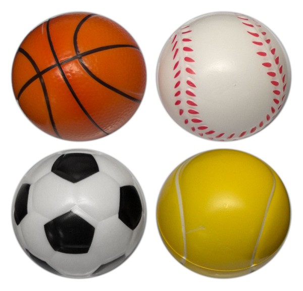 Bälle Tennis Fußball Baseball Basketball Ball Springball 65 mm Knautschball (6 Stück)