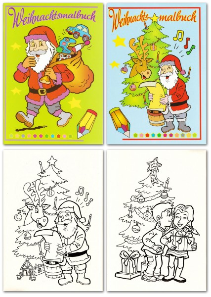 Malbuch Weihnachtsmotive A4 48 Seiten Weihnachten 22-8430 A (25 Stück)