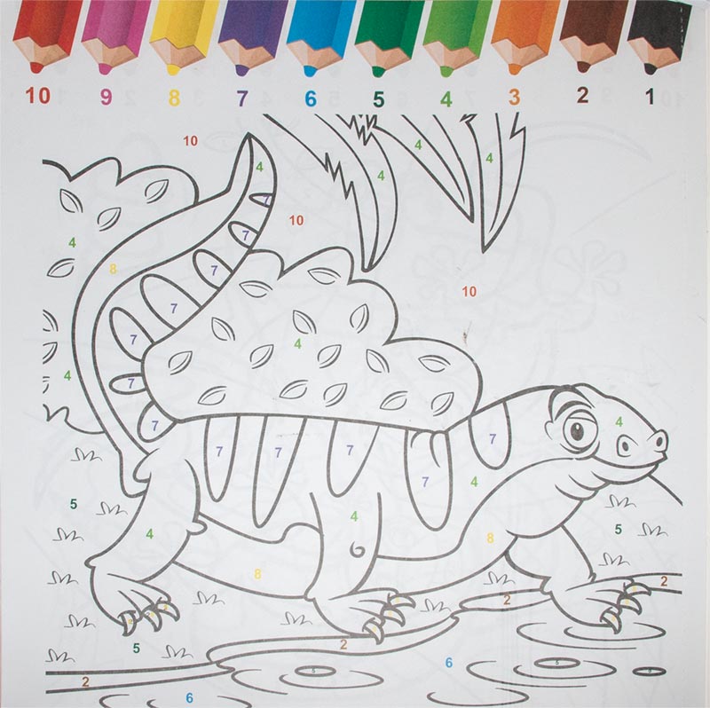 Malbücher Malen nach Zahlen 24 Seiten 6 Designs Malbuch für Kinder Stifte Tiere 