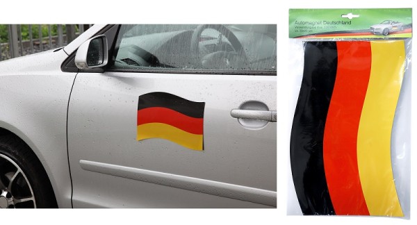 Magnetfahne Deutschland Fahne 21 x 15 cm Automagnet Flagge WM EM Fanartikel